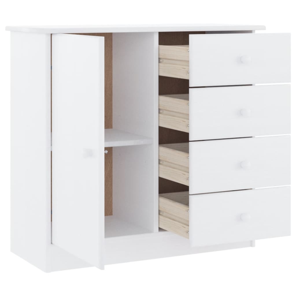 Buffet ALTA blanc 77x35x73 cm bois massif de pin - XIOS