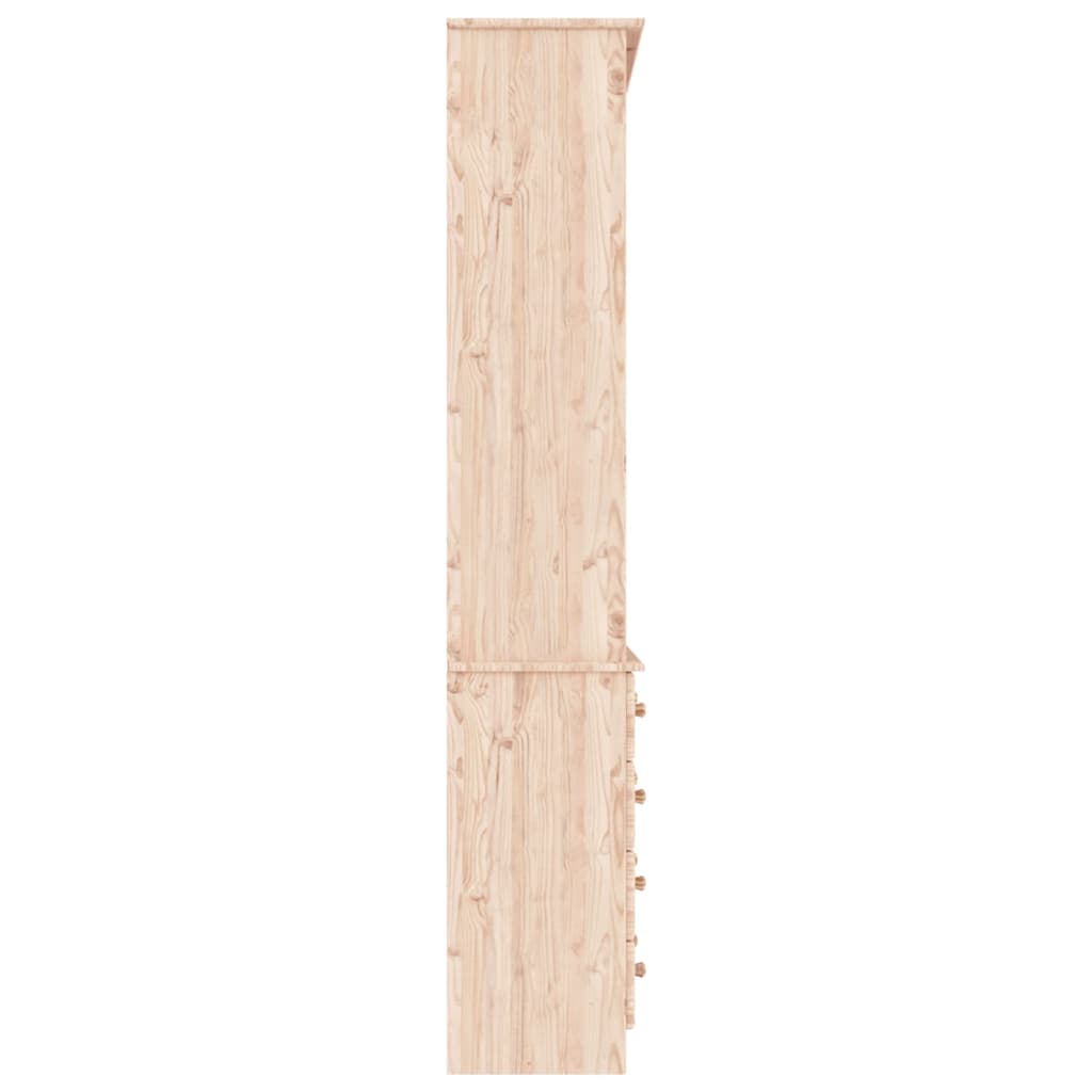 Bibliothèque avec tiroirs ALTA 77x35x186,5cm bois massif de pin - XIOS