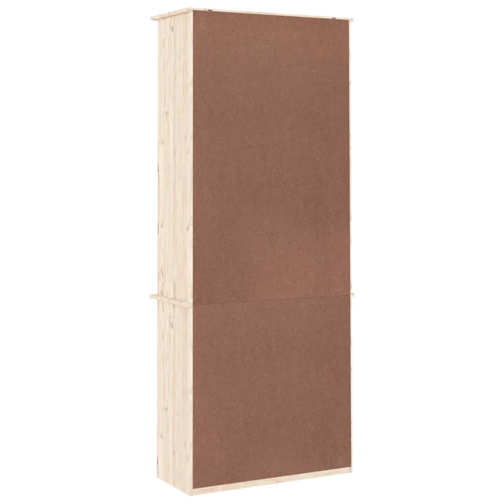 Bibliothèque avec tiroirs ALTA 77x35x186,5cm bois massif de pin - XIOS