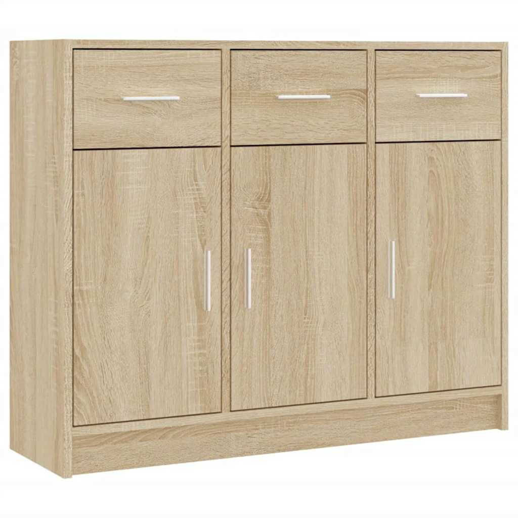 Buffet chêne sonoma 91x28x75 cm bois d'ingénierie - XIOS