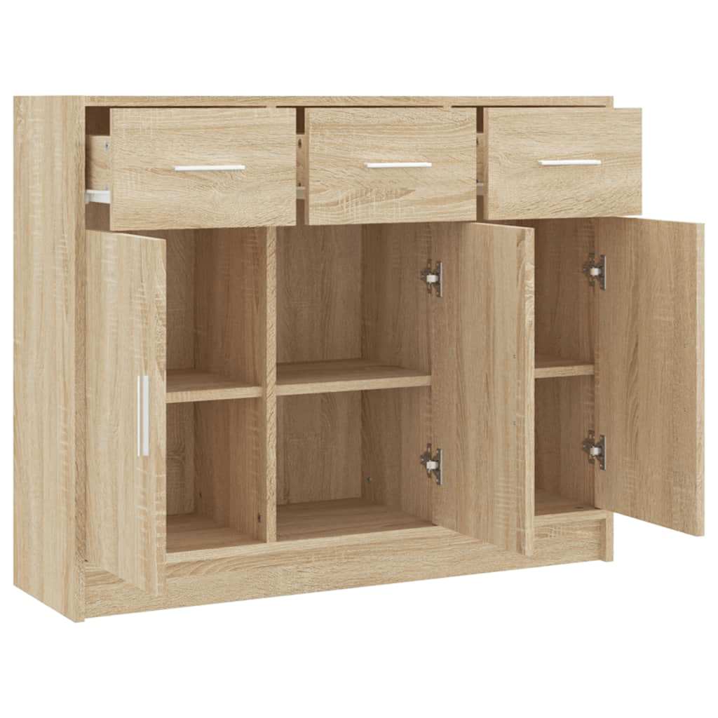 Buffet chêne sonoma 91x28x75 cm bois d'ingénierie - XIOS