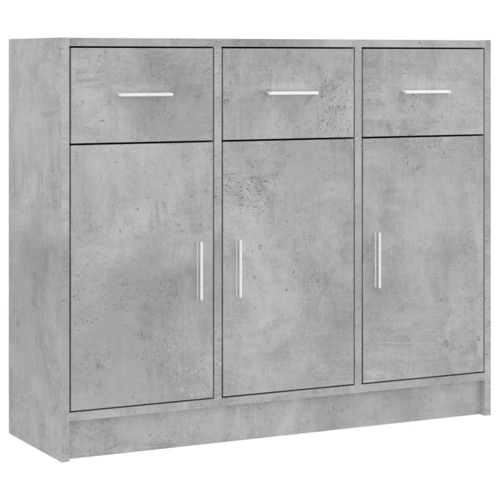 Buffet gris béton 91x28x75 cm bois d'ingénierie - XIOS