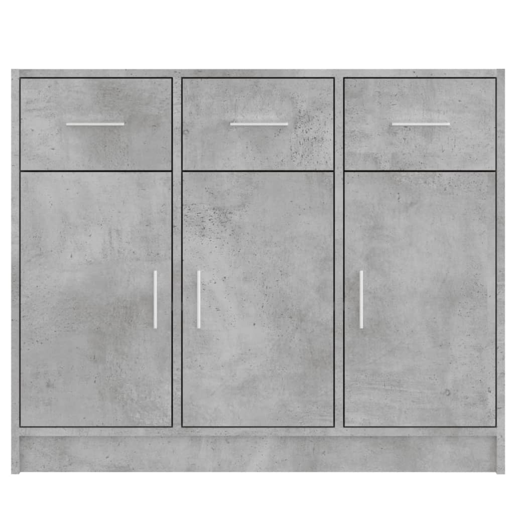 Buffet gris béton 91x28x75 cm bois d'ingénierie - XIOS
