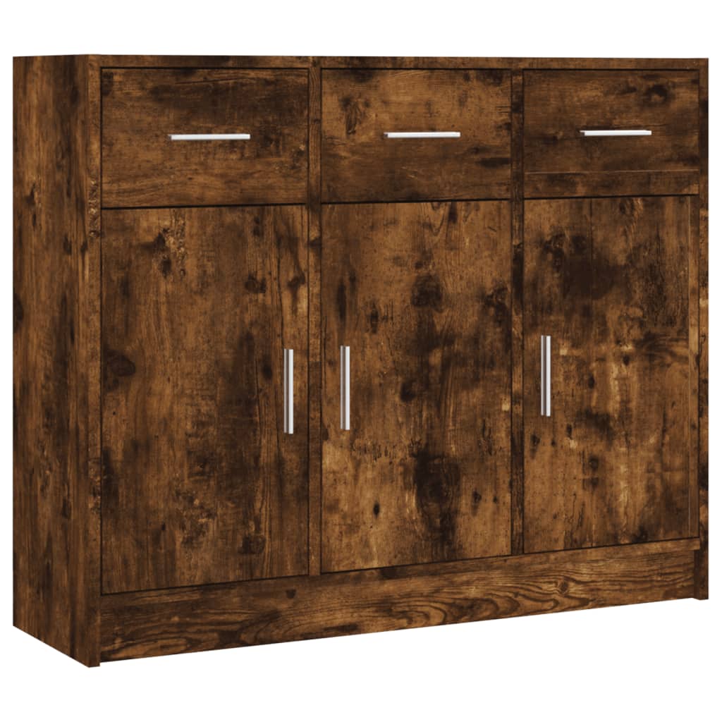 Buffet chêne fumé 91x28x75 cm bois d'ingénierie - XIOS