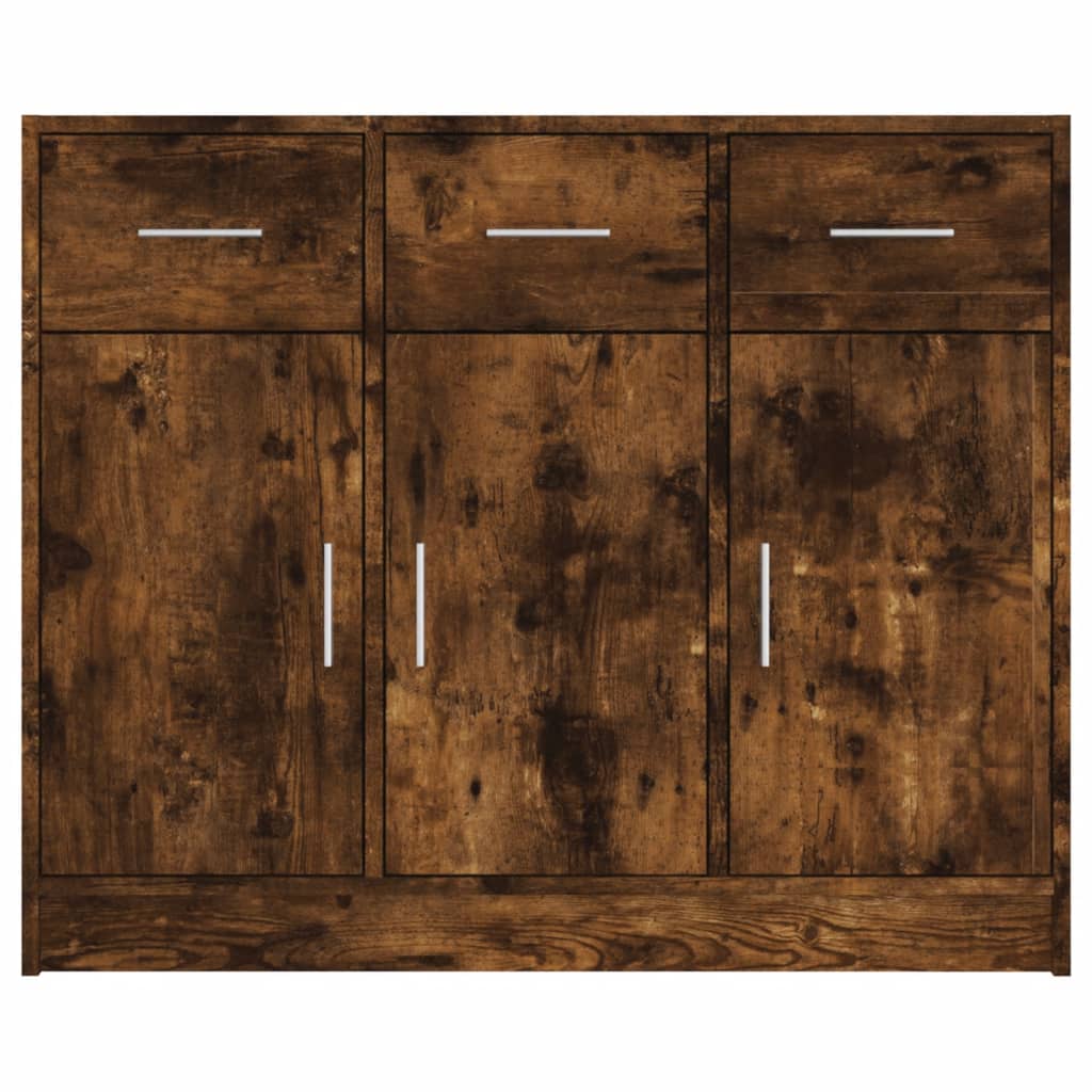 Buffet chêne fumé 91x28x75 cm bois d'ingénierie - XIOS