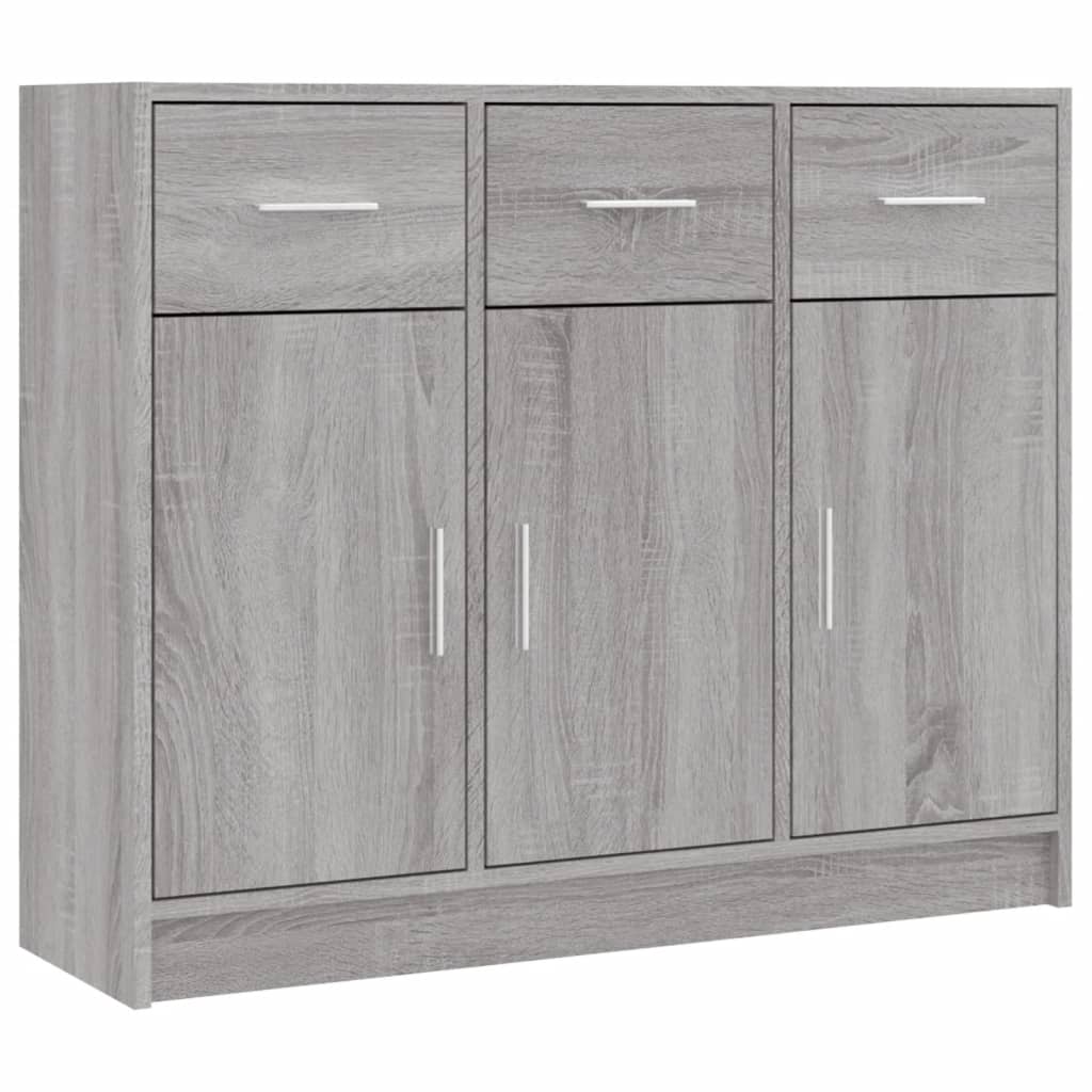 Buffet sonoma gris 91x28x75 cm bois d'ingénierie - XIOS