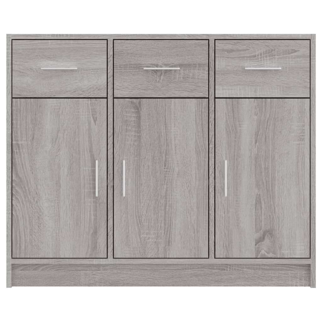 Buffet sonoma gris 91x28x75 cm bois d'ingénierie - XIOS