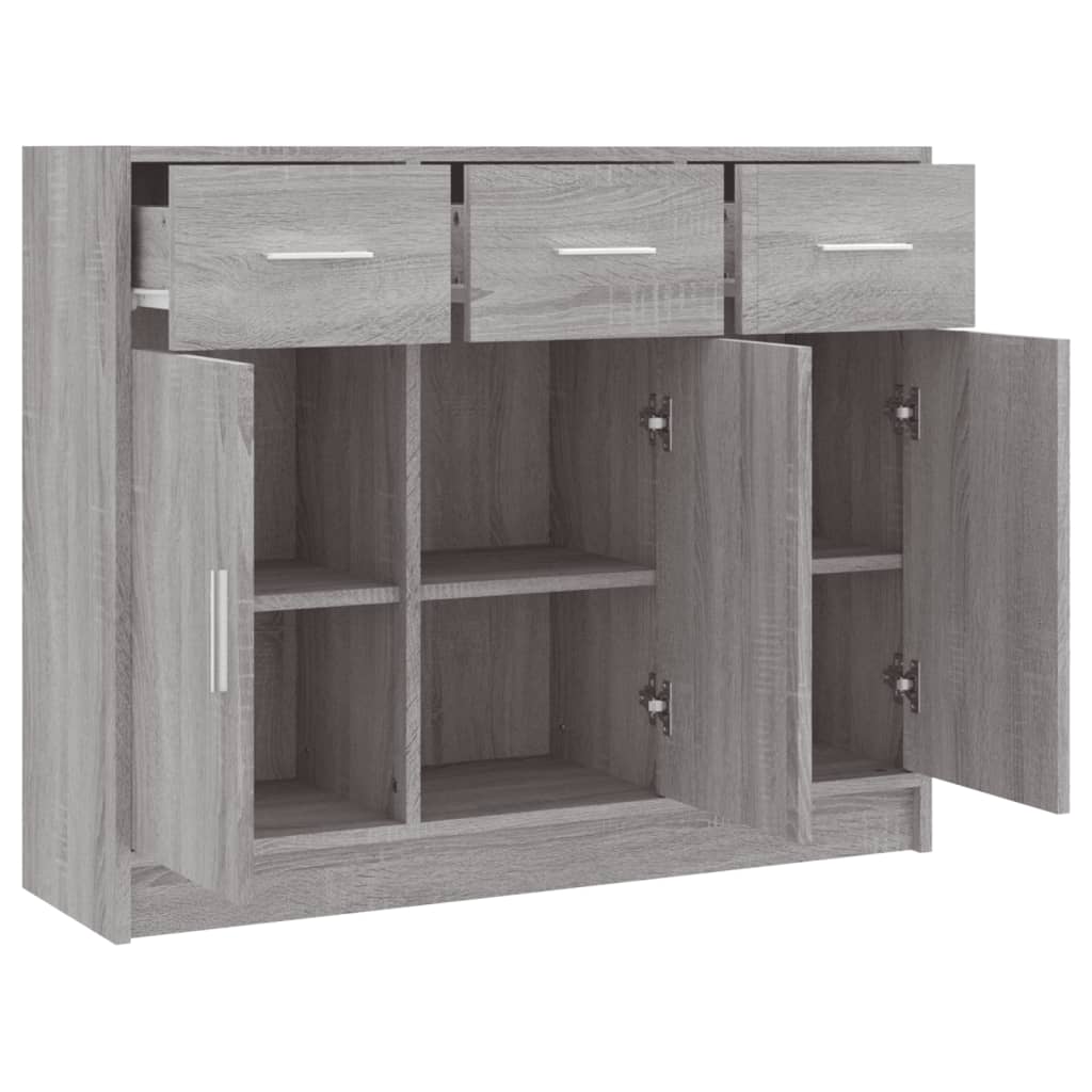 Buffet sonoma gris 91x28x75 cm bois d'ingénierie - XIOS