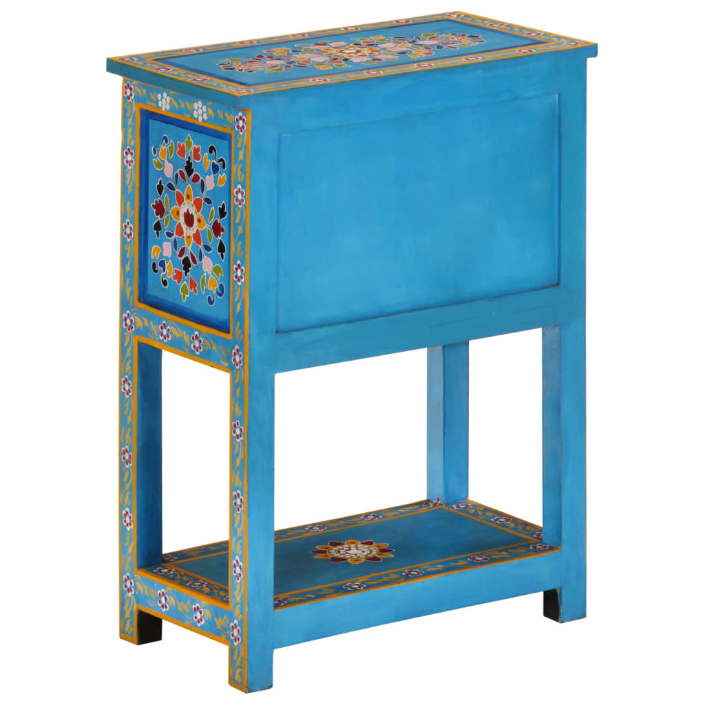 Buffet turquoise 55x30x76 cm bois massif de manguier - XIOS