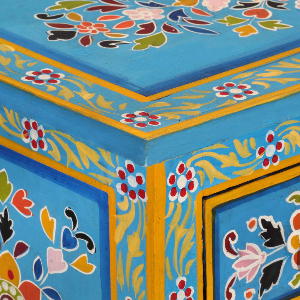 Buffet turquoise 55x30x76 cm bois massif de manguier - XIOS