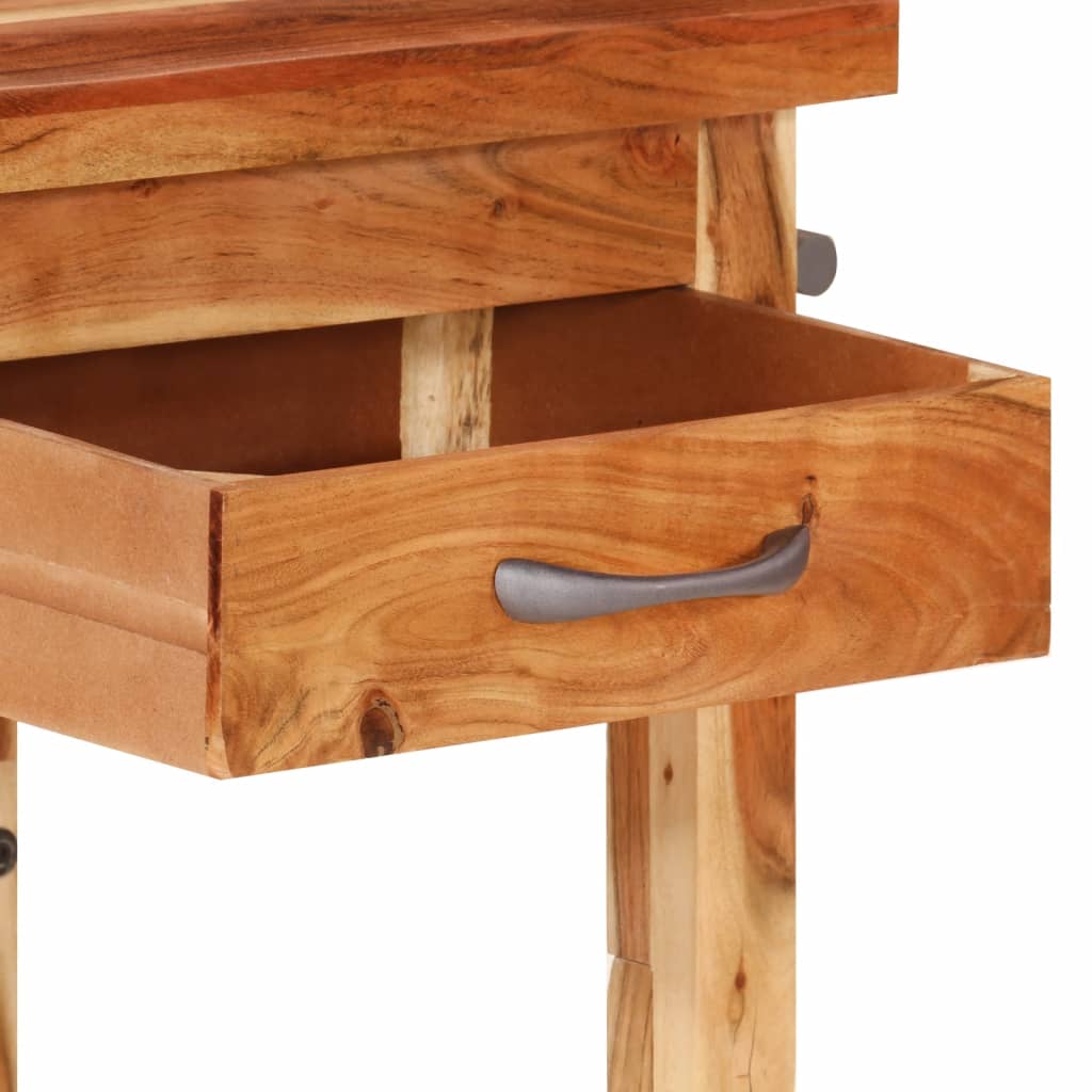 Chariot de cuisine 55x55x89 cm bois massif d'acacia - XIOS