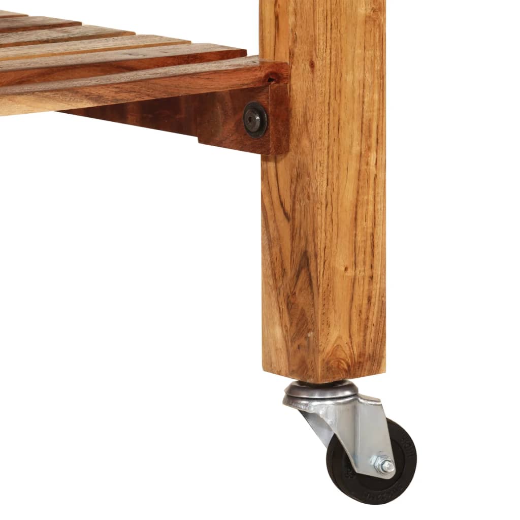 Chariot de cuisine 55x55x89 cm bois massif d'acacia - XIOS