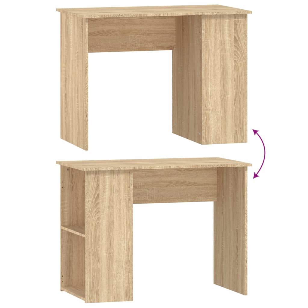 Bureau chêne sonoma 100x55x75 cm bois d'ingénierie - XIOS