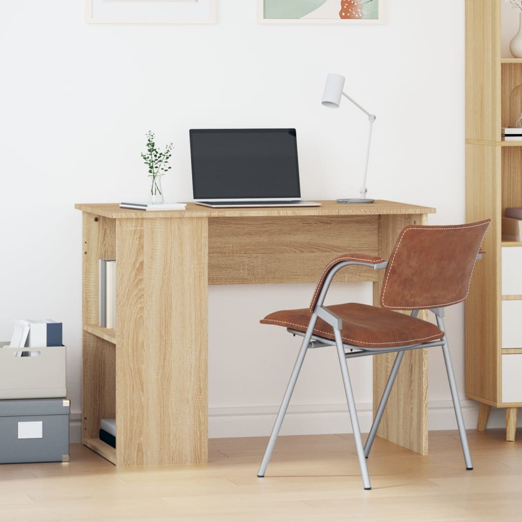 Bureau chêne sonoma 100x55x75 cm bois d'ingénierie - XIOS