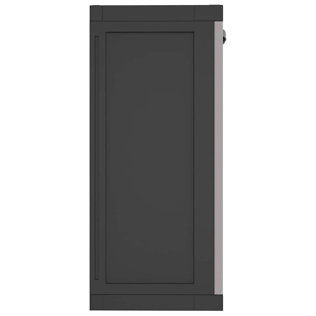 Armoire de rangement d'extérieur gris et noir 65x37x85 cm PP - XIOS