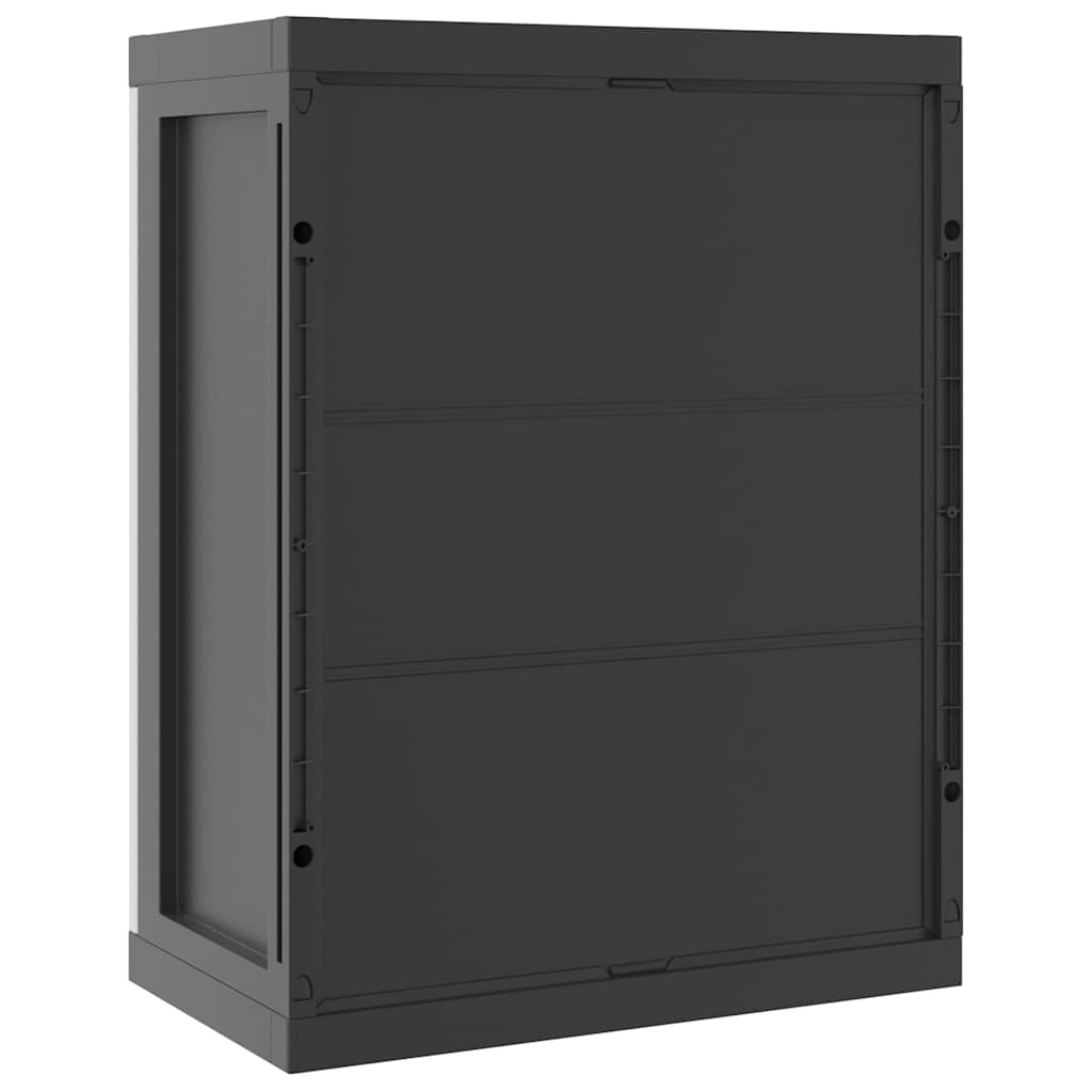 Armoire de rangement d'extérieur gris et noir 65x37x85 cm PP - XIOS