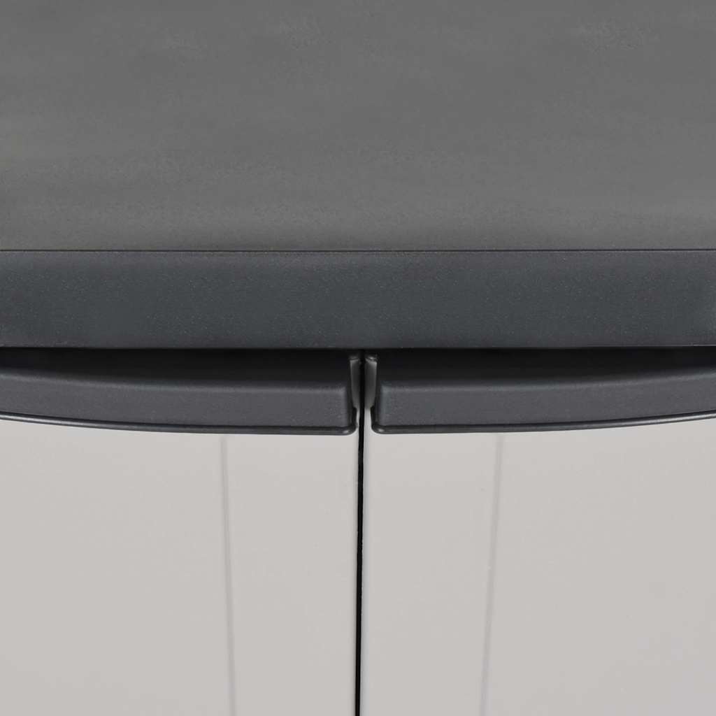 Armoire de rangement d'extérieur gris et noir 65x37x85 cm PP - XIOS