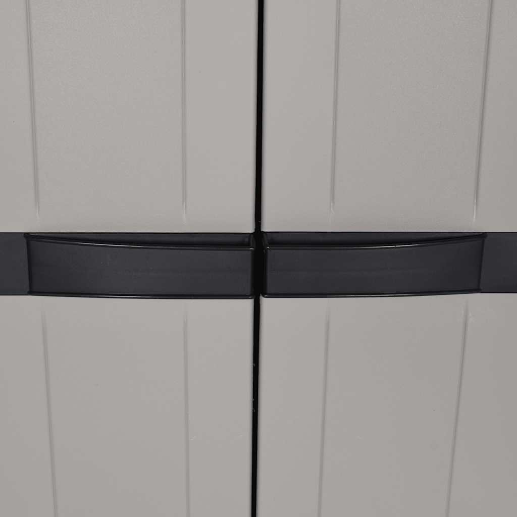 Armoire de rangement d'extérieur gris et noir 65x37x165 cm PP - XIOS