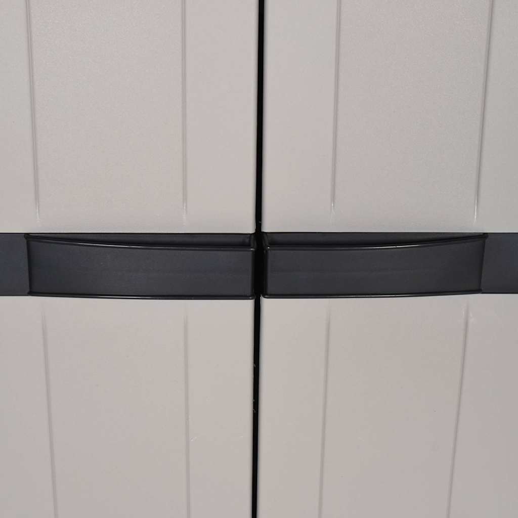 Armoire de rangement d'extérieur gris et noir 97x37x165 cm PP - XIOS