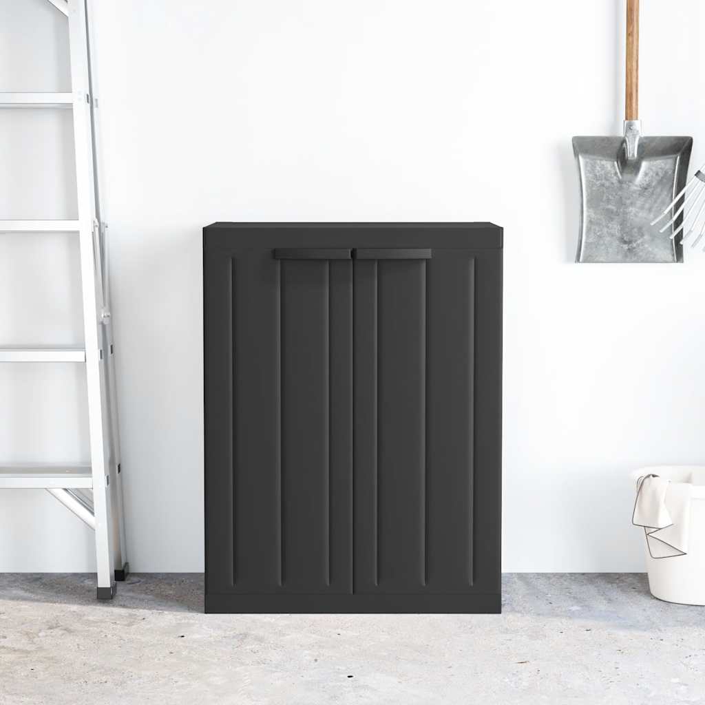 Armoire de rangement d'extérieur noir 65x37x85 cm PP - XIOS