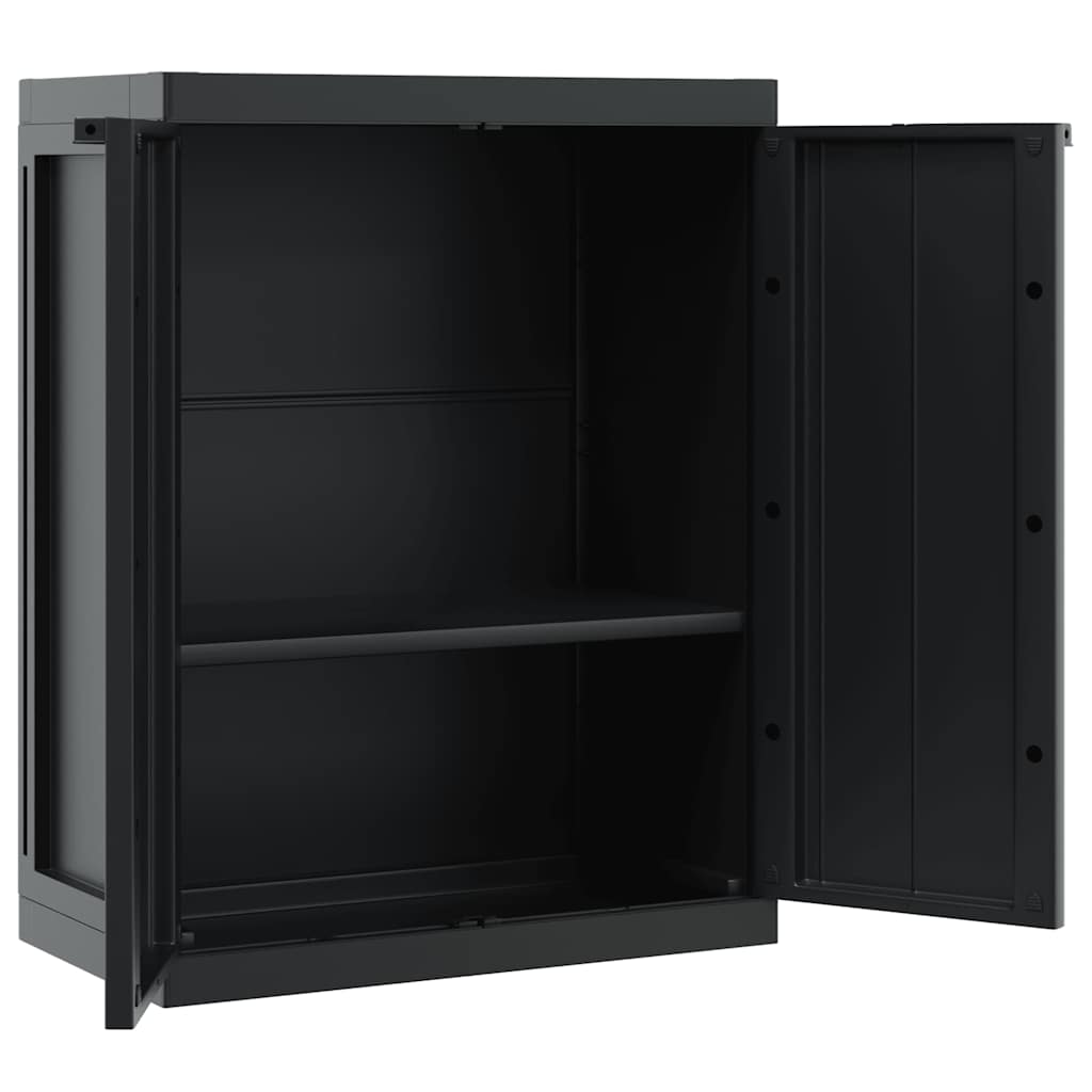 Armoire de rangement d'extérieur noir 65x37x85 cm PP - XIOS