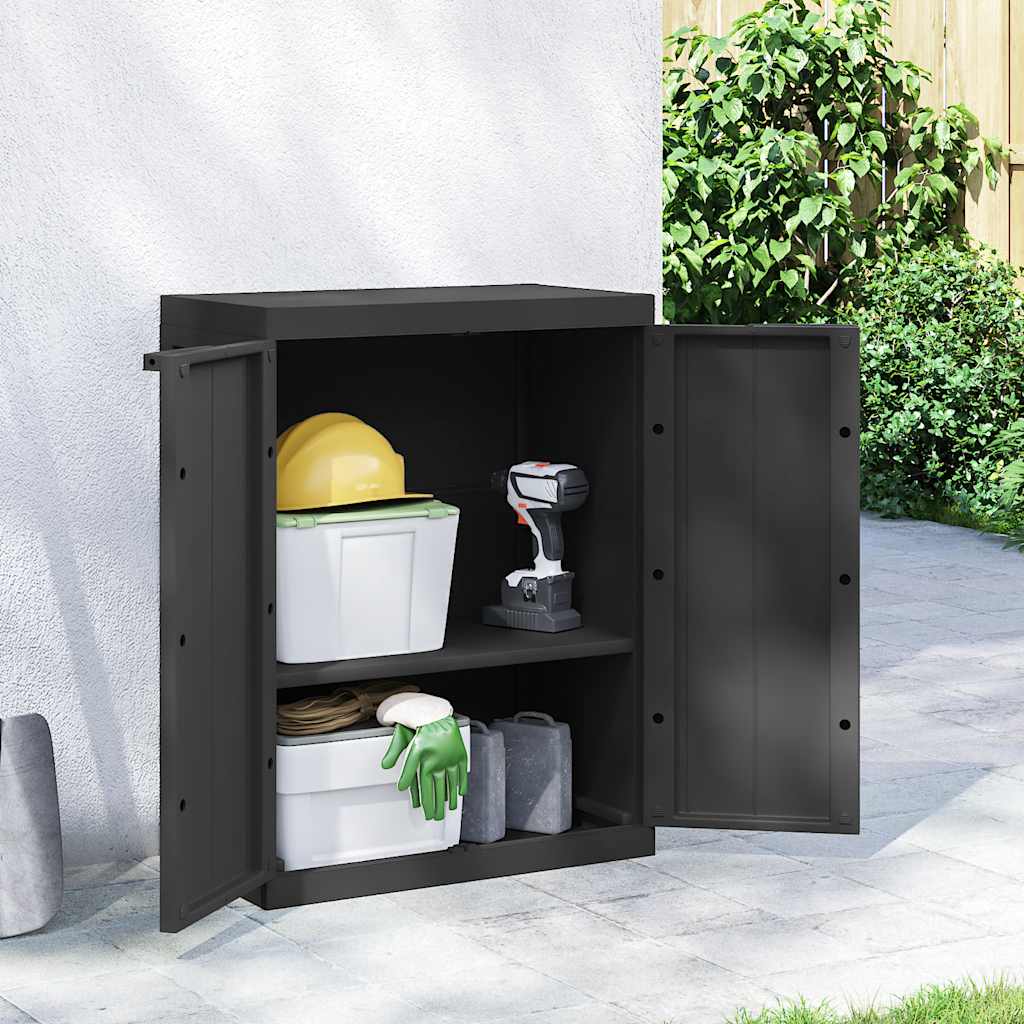 Armoire de rangement d'extérieur noir 65x37x85 cm PP - XIOS