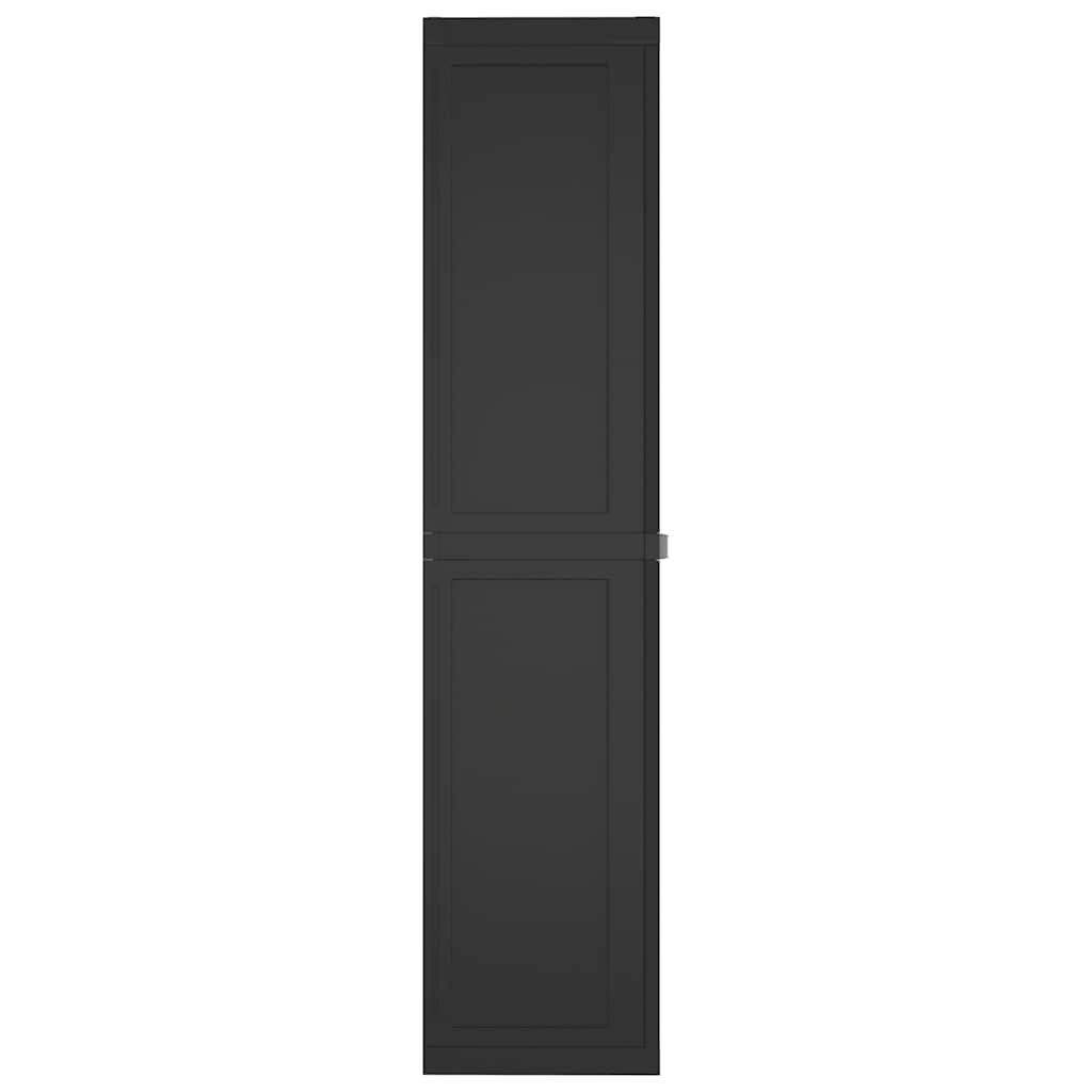 Armoire de rangement d'extérieur noir 65x37x165 cm PP - XIOS