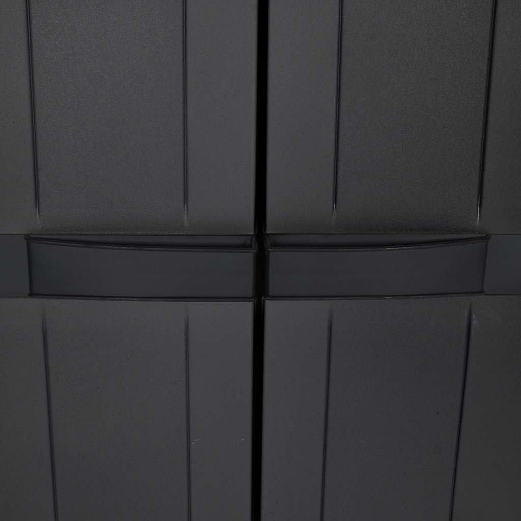 Armoire de rangement d'extérieur noir 65x37x165 cm PP - XIOS