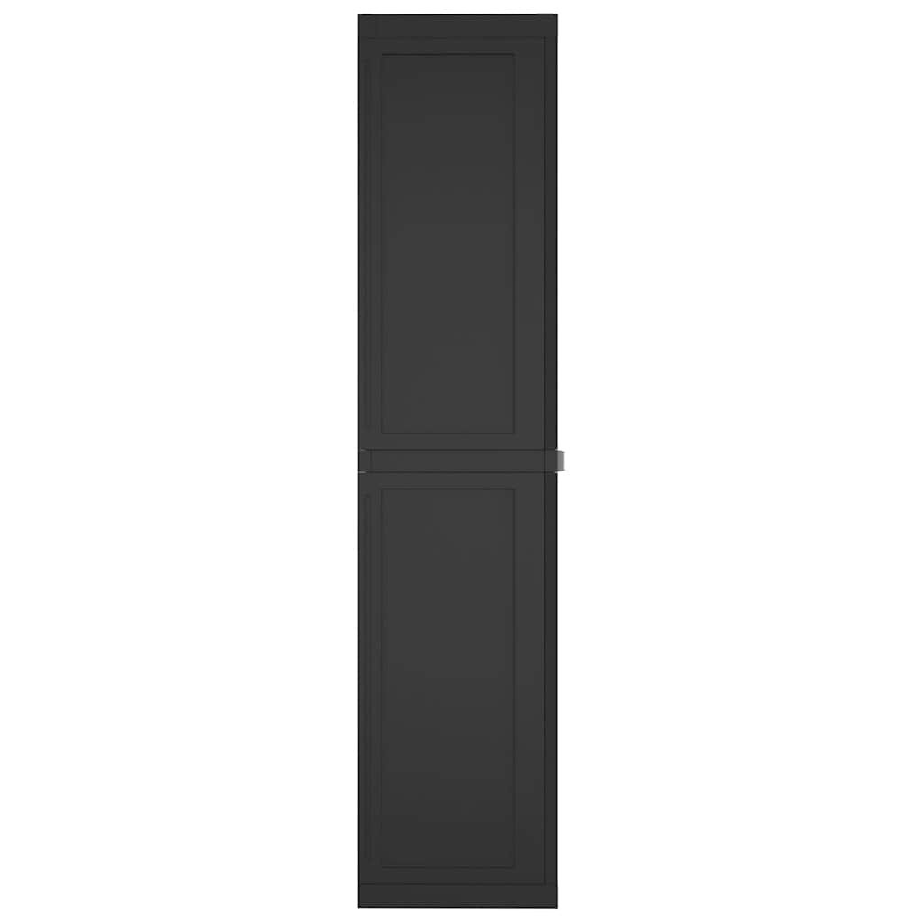 Armoire de rangement d'extérieur noir 65x37x165 cm PP - XIOS