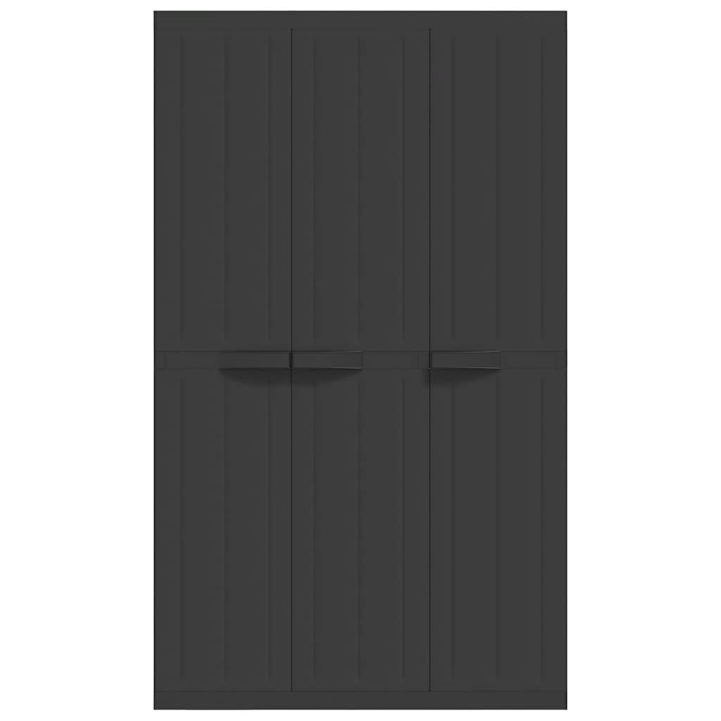 Armoire de rangement d'extérieur noir 97x37x165 cm PP - XIOS