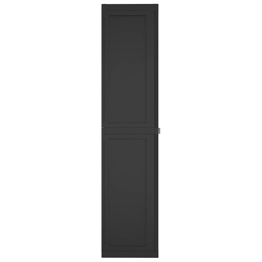 Armoire de rangement d'extérieur noir 97x37x165 cm PP - XIOS