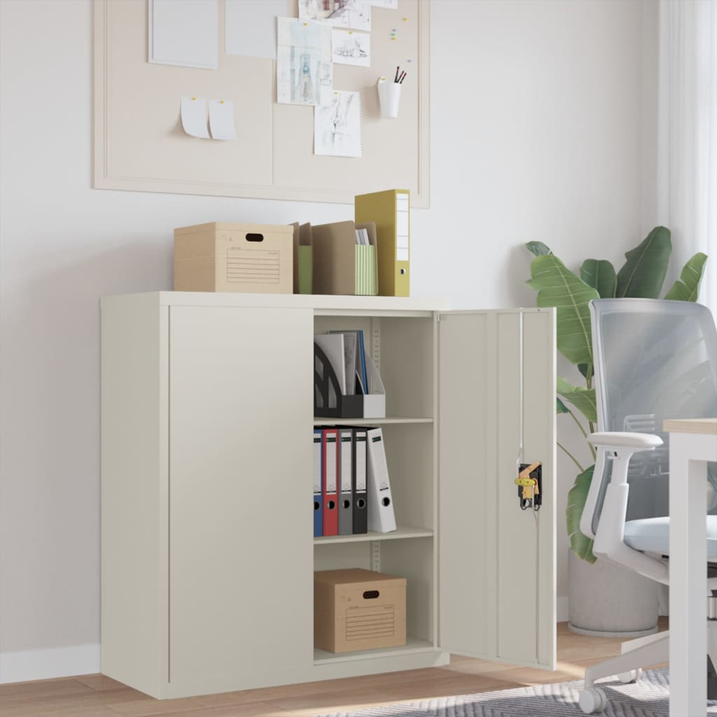 Classeur blanc 90x40x105 cm acier