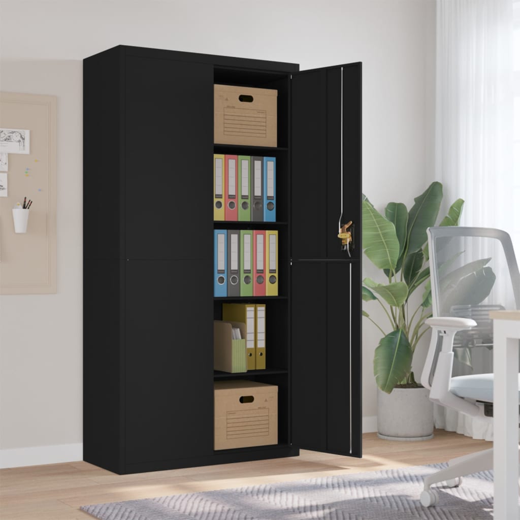 Classeur noir 90x40x180 cm acier - XIOS