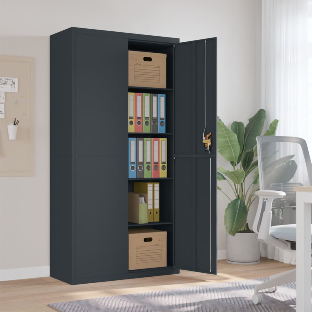 Classeur anthracite 90x40x180 cm Acier
