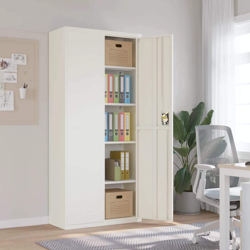 Classeur blanc 90x40x200 cm acier - XIOS