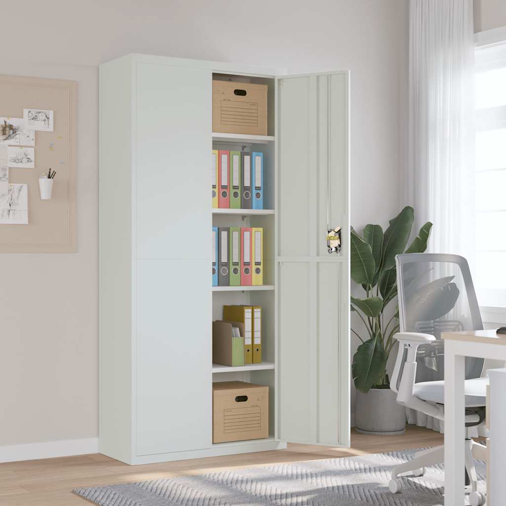 Classeur gris clair 90x40x200 cm acier - XIOS
