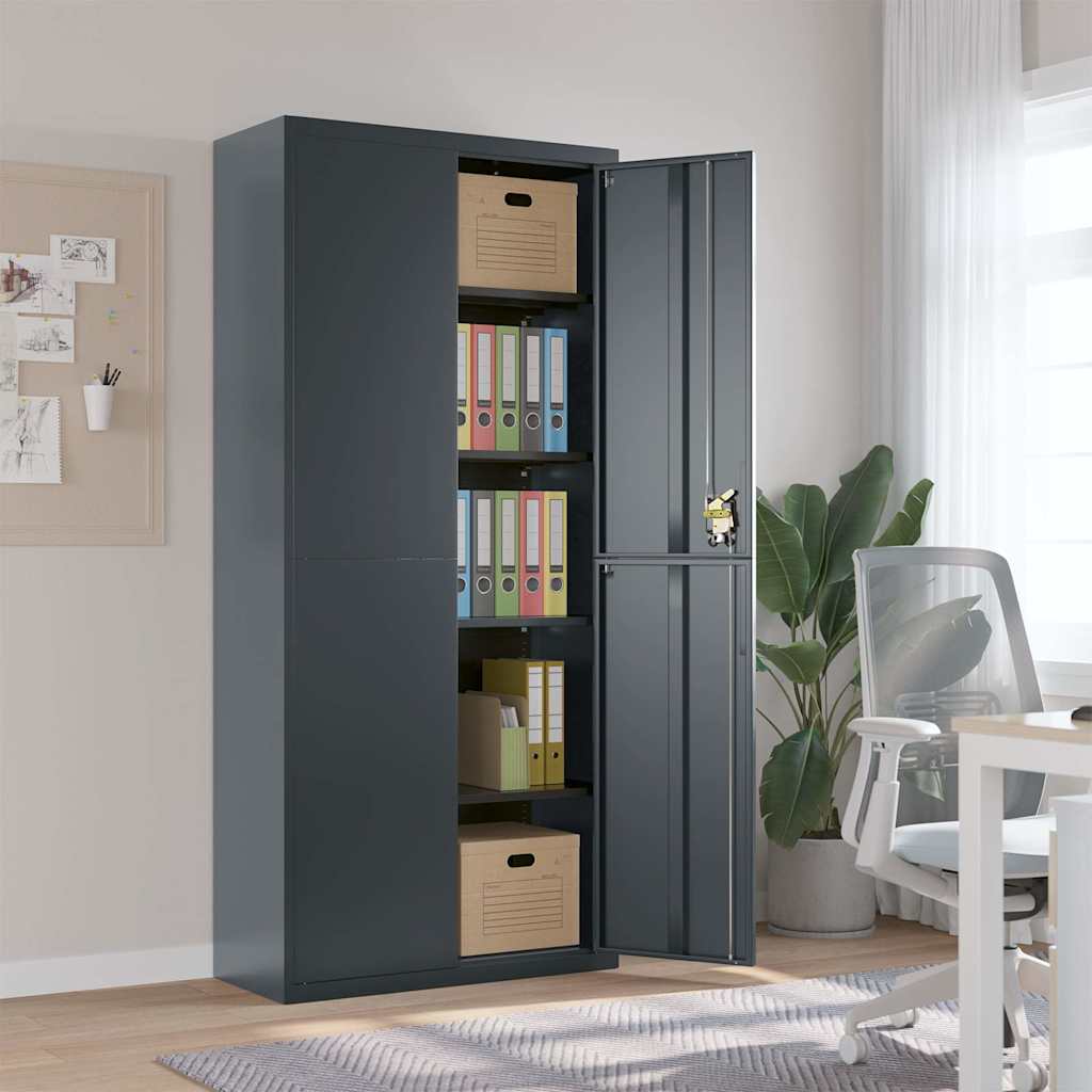 Classeur anthracite 90x40x200 cm Acier - XIOS