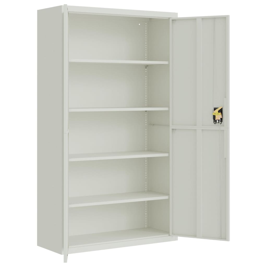 Classeur gris clair 105x40x180 cm acier