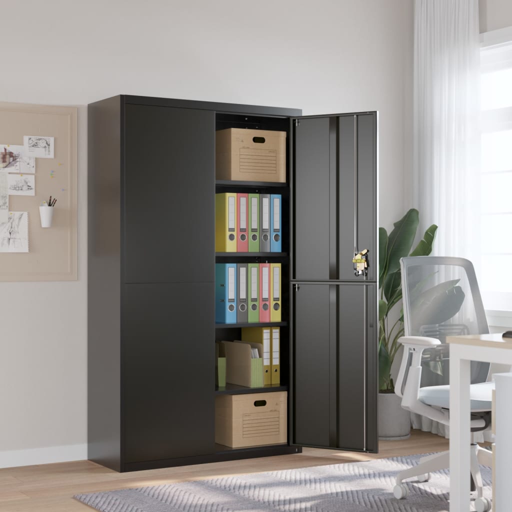 Classeur noir 105x40x180 cm acier - XIOS