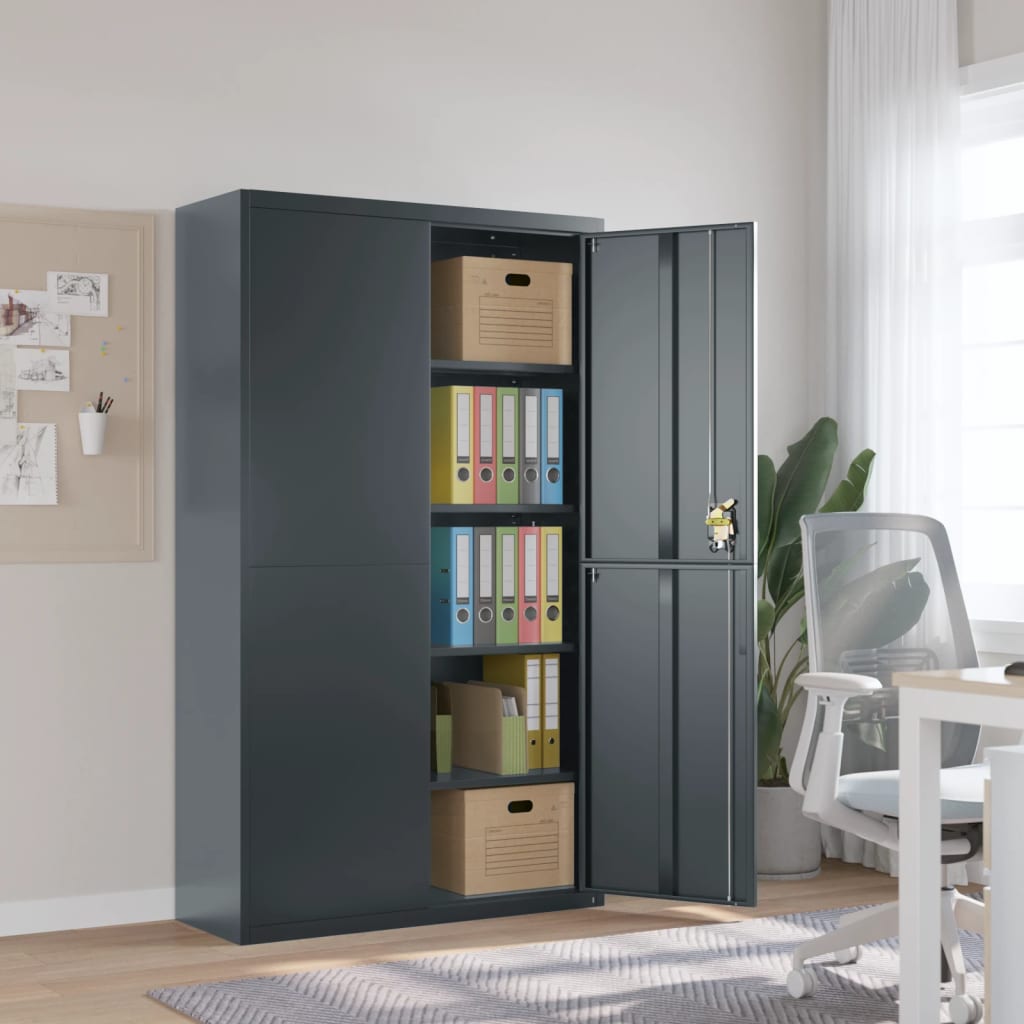 Classeur anthracite 105x40x180 cm acier