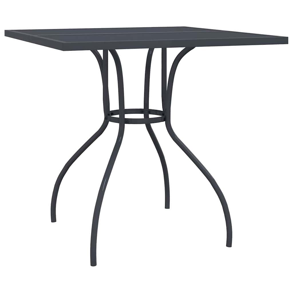 Ensemble à manger de jardin 3 pcs anthracite acier