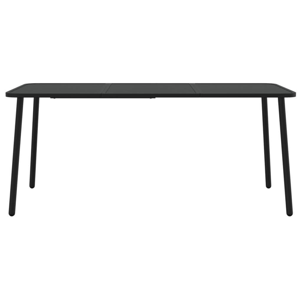 Ensemble à manger de jardin 9 pcs anthracite acier