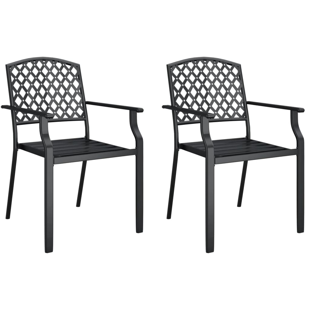 Ensemble à manger de jardin 3 pcs anthracite acier
