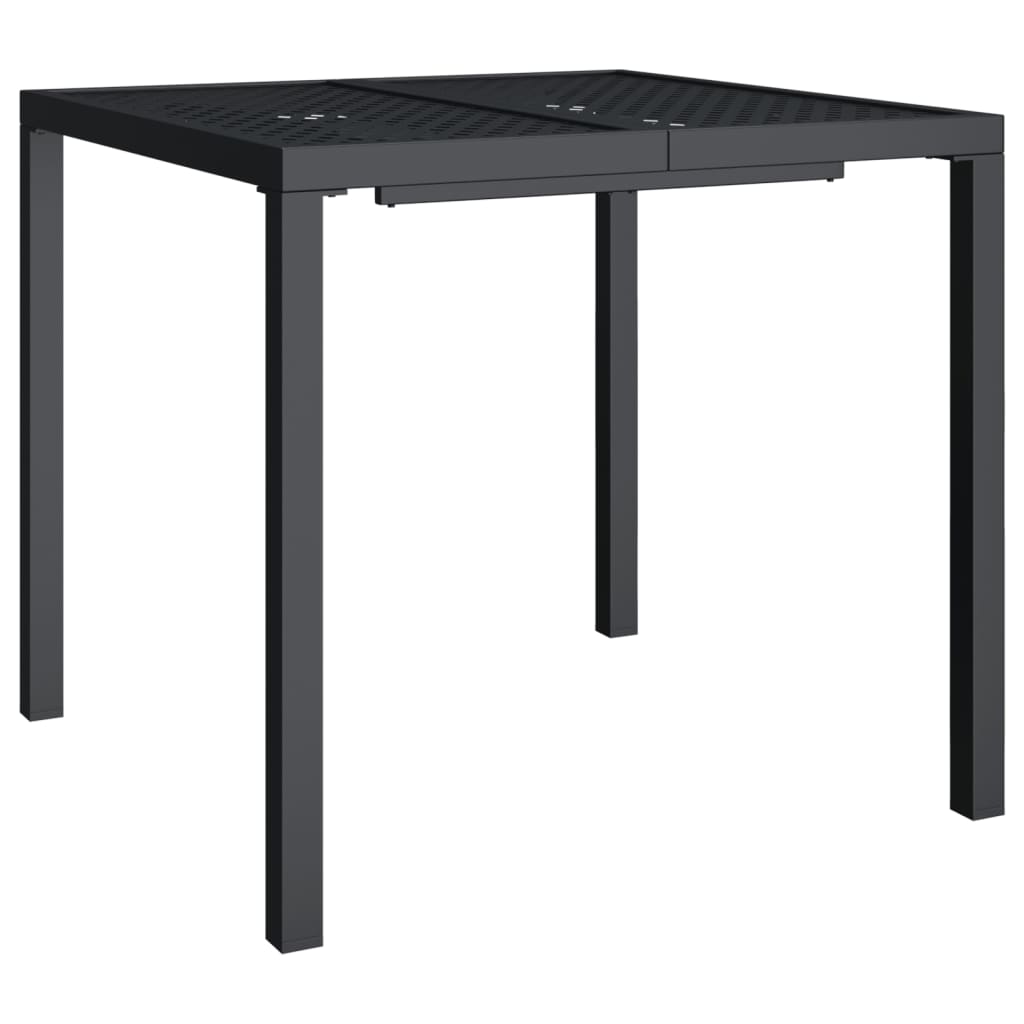 Ensemble à manger de jardin 3 pcs anthracite acier