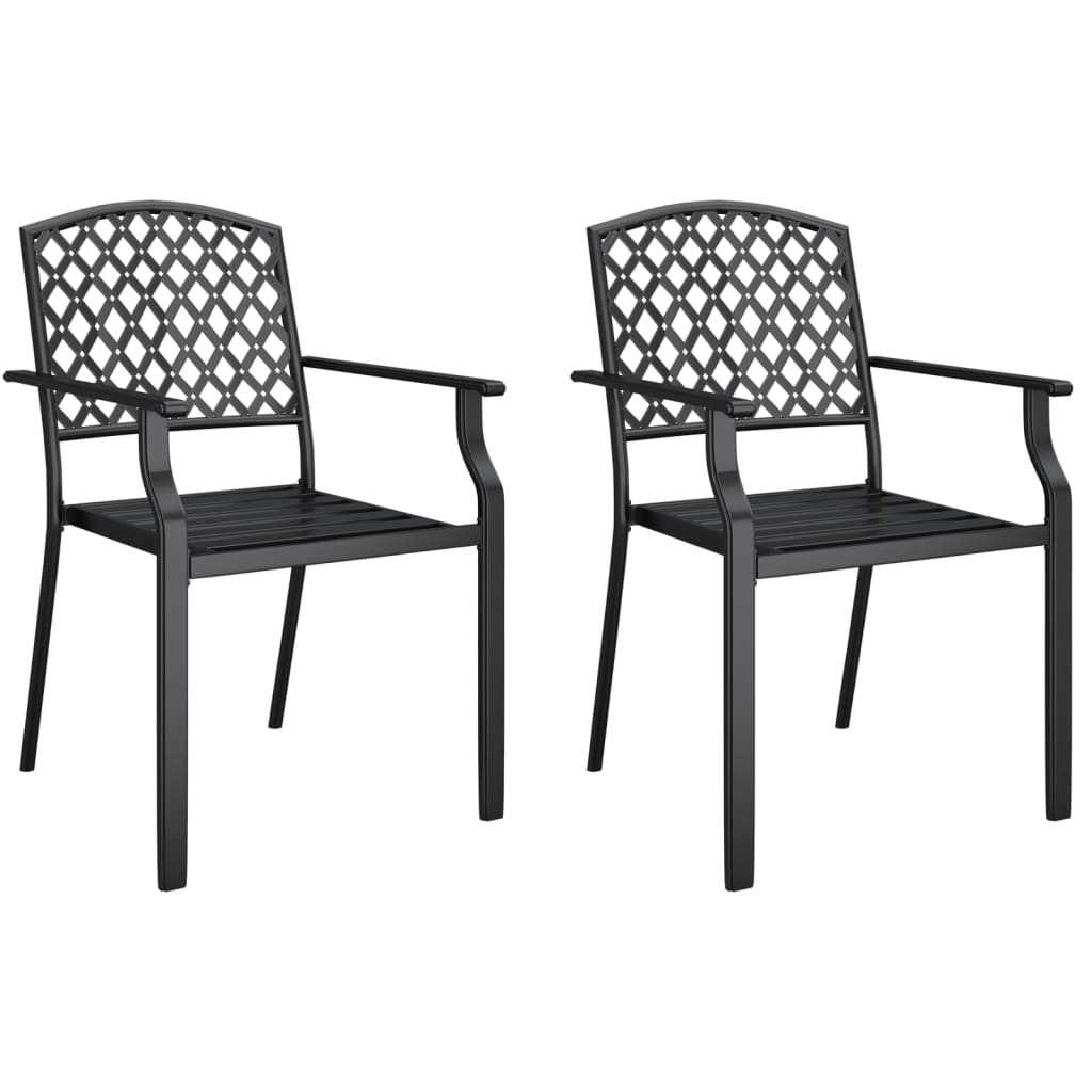Ensemble à manger de jardin 3 pcs anthracite acier