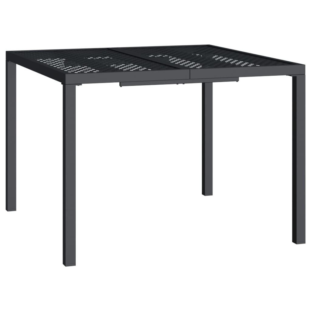 Ensemble à manger de jardin 3 pcs anthracite acier