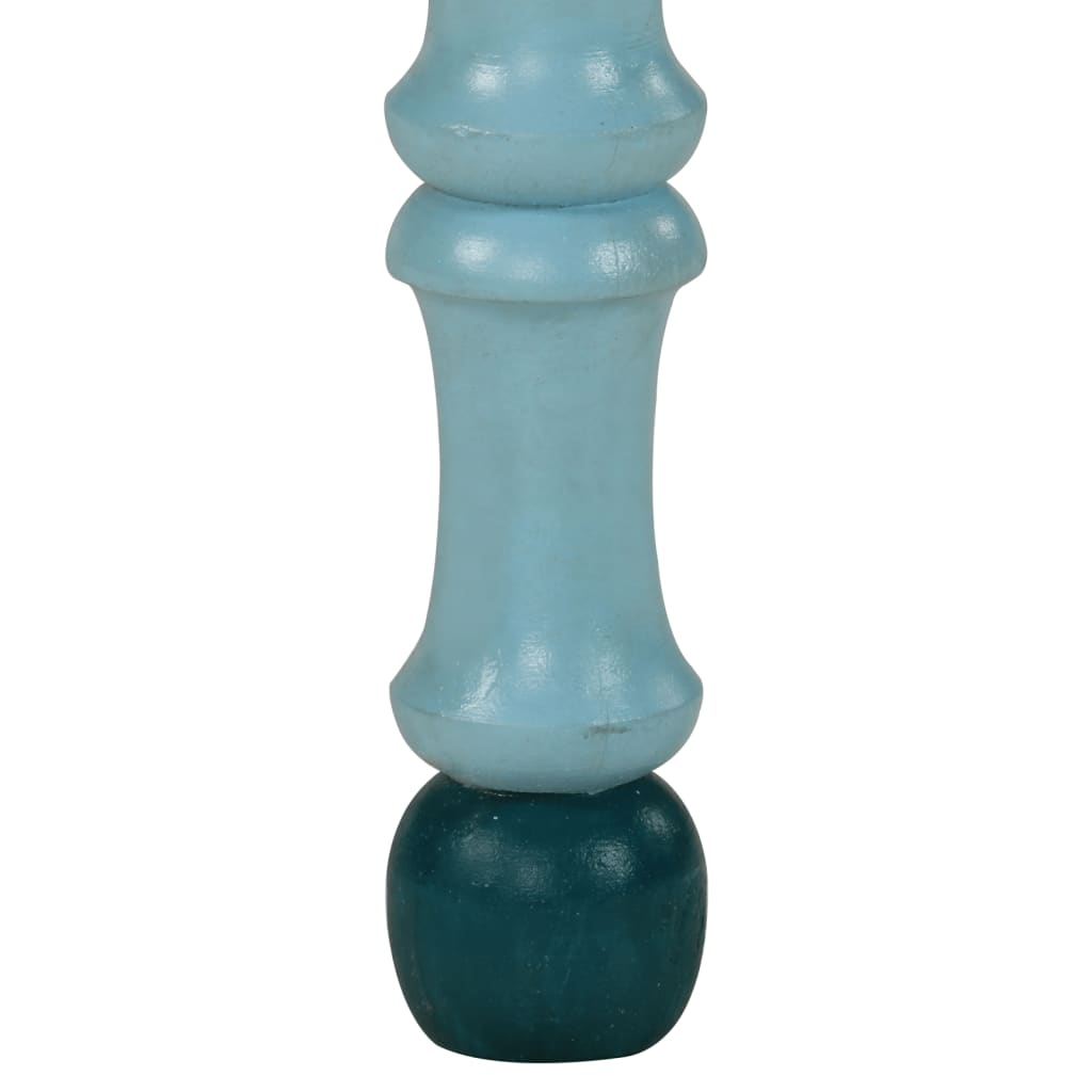 Table basse turquoise bois de manguier massif peint à la main - XIOS