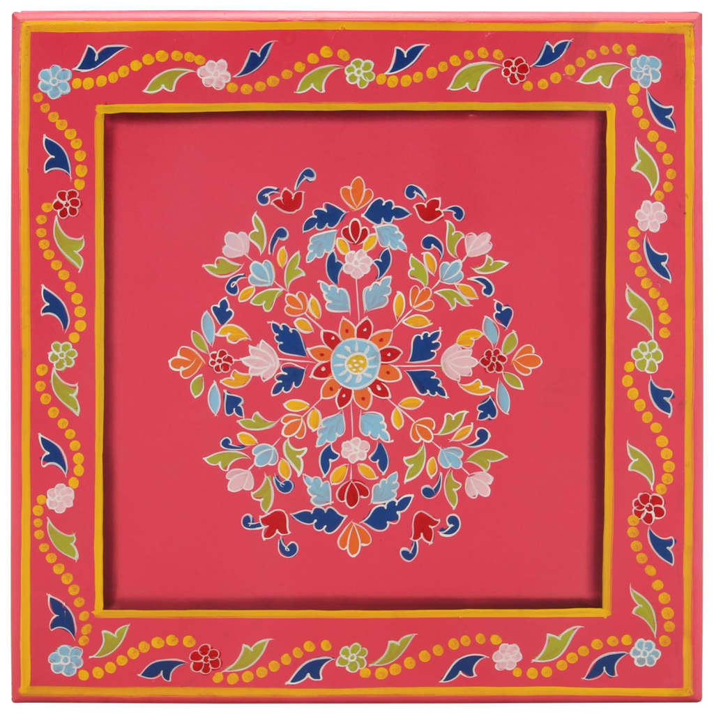 Table basse rose bois de manguier massif peint à la main - XIOS