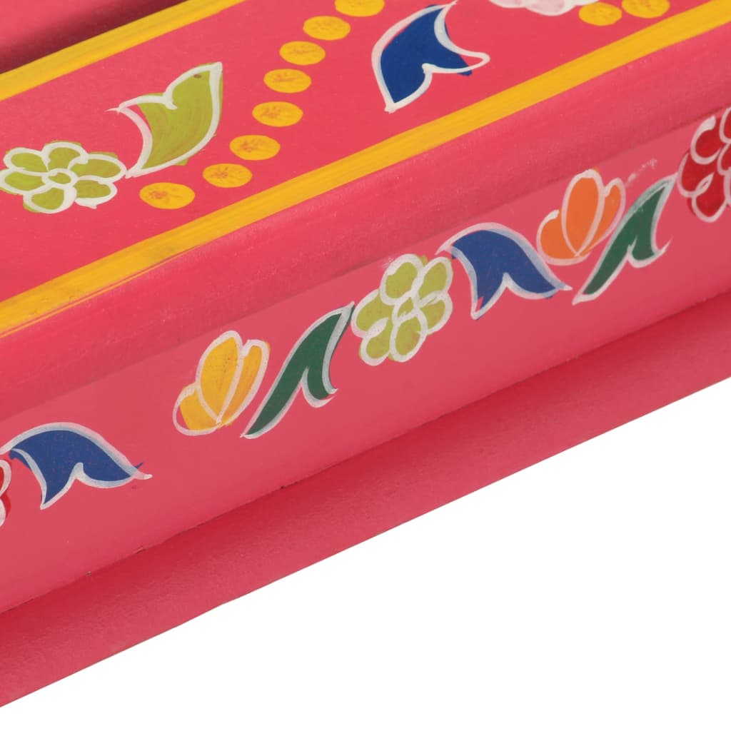 Table basse rose bois de manguier massif peint à la main - XIOS