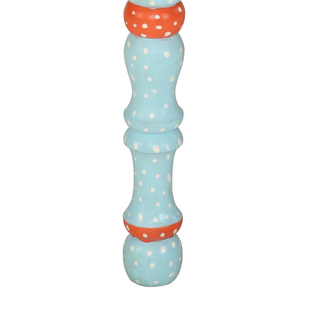 Table basse bleu bois de manguier massif peint à la main - XIOS